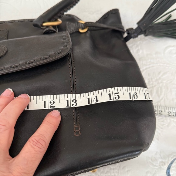 Dooney & Bourke RARE Florentine Black and Gold Leather Satchel Handbag - Picture 13 of 14